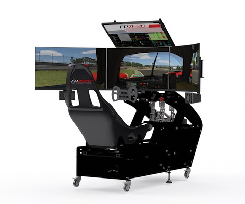 FPZERO Pro II Formula Simulator with triple 32" 1440p 165hz wrap around screens