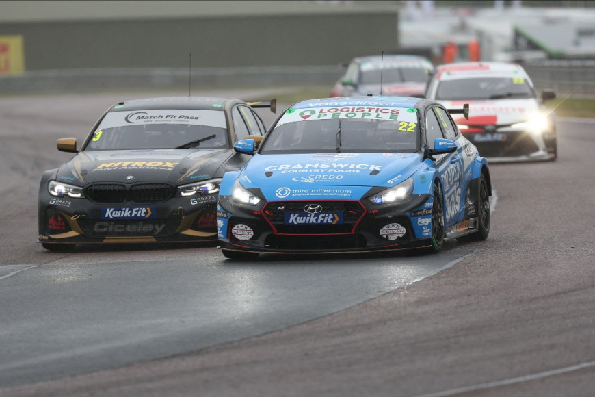 EXCELR8 BTCC driver Chris Smiley at Thruxton