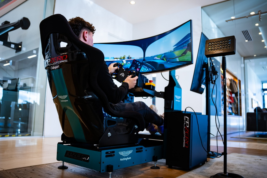 Our Clubsport Simulator in action at Aston Martin Nottingham