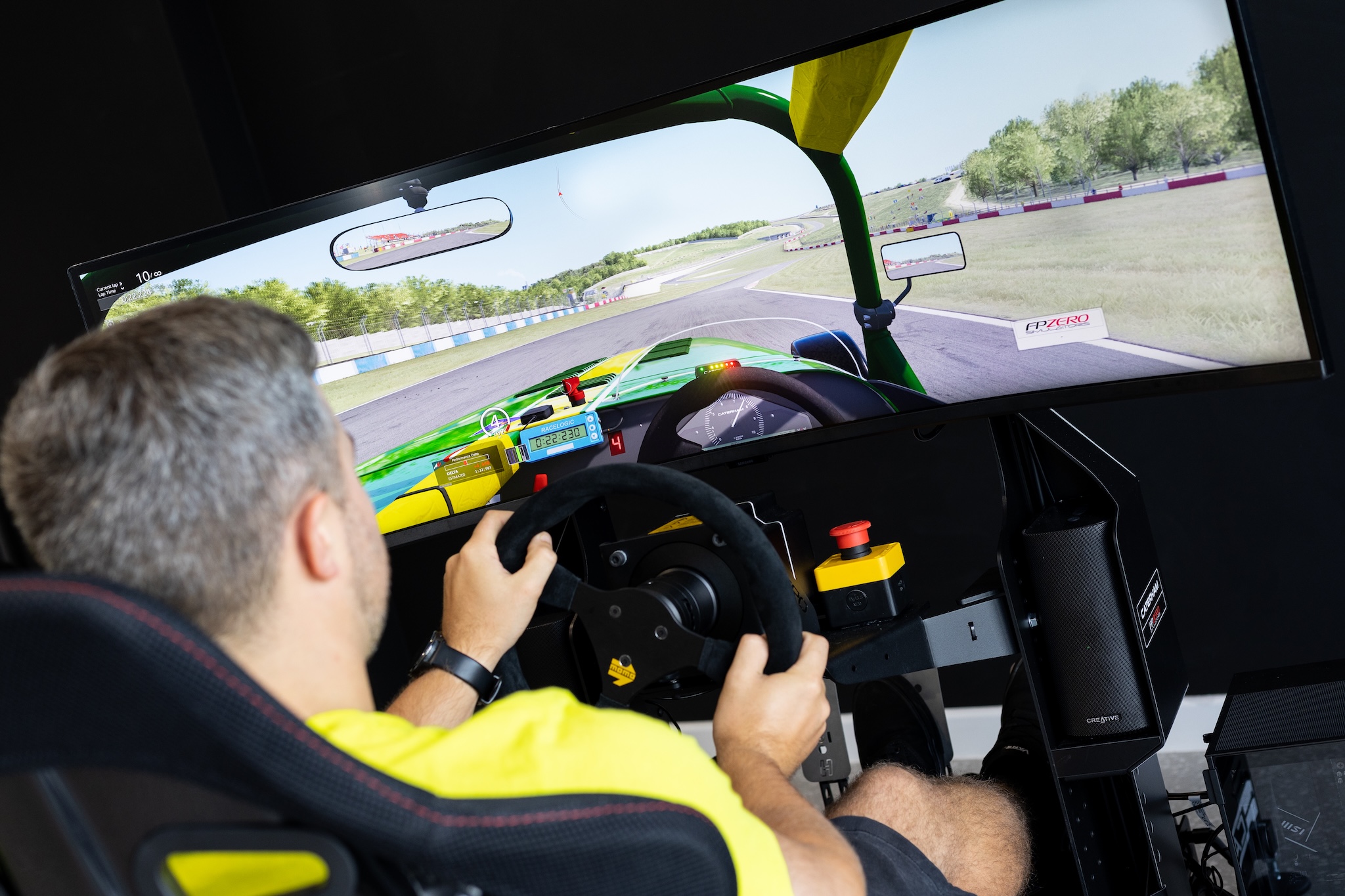Onboard the Caterham Clubsport Simulator