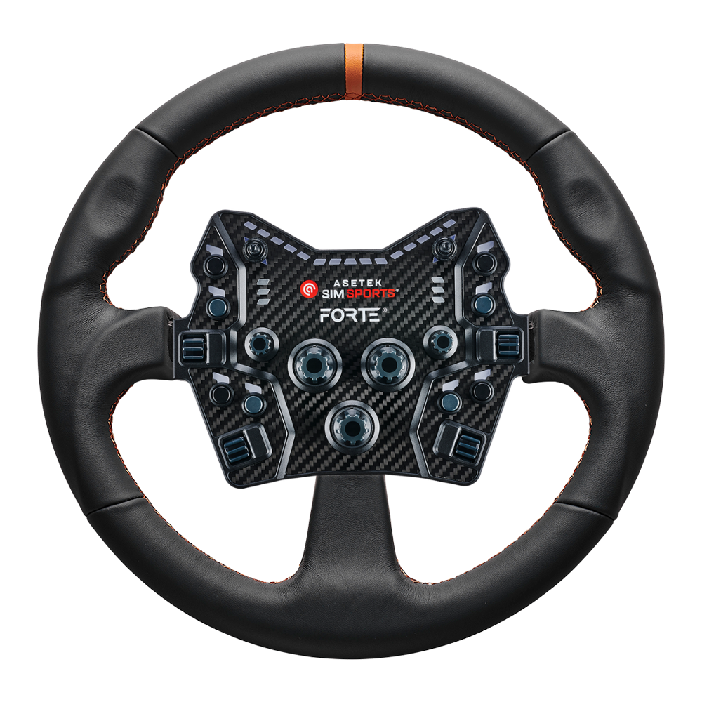 Asetek Forte GT Steering Wheel - Leather Round Rim