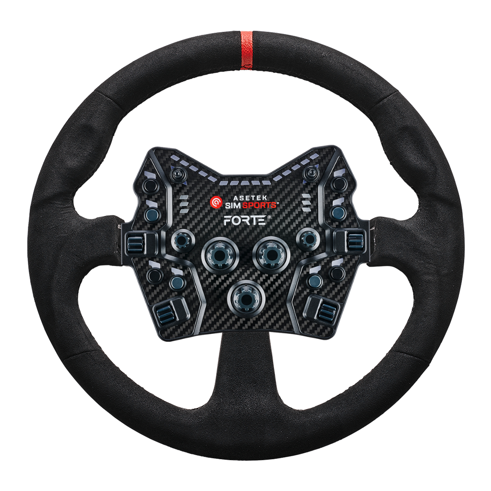 Asetek Forte GT Steering Wheel - Alcantara Comfort+ Round