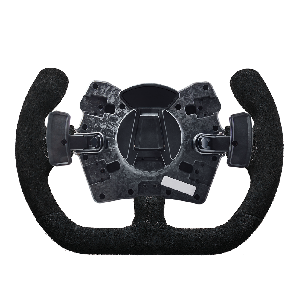 Asetek Forte GT Steering Wheel - D Shape, Open top, Alcantara